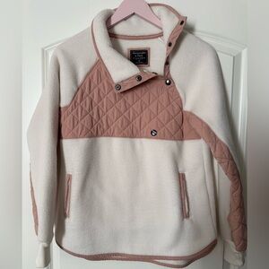 Abercrombie & Fitch Sherpa Fleece Quilted Pullover, Size XS, NWT